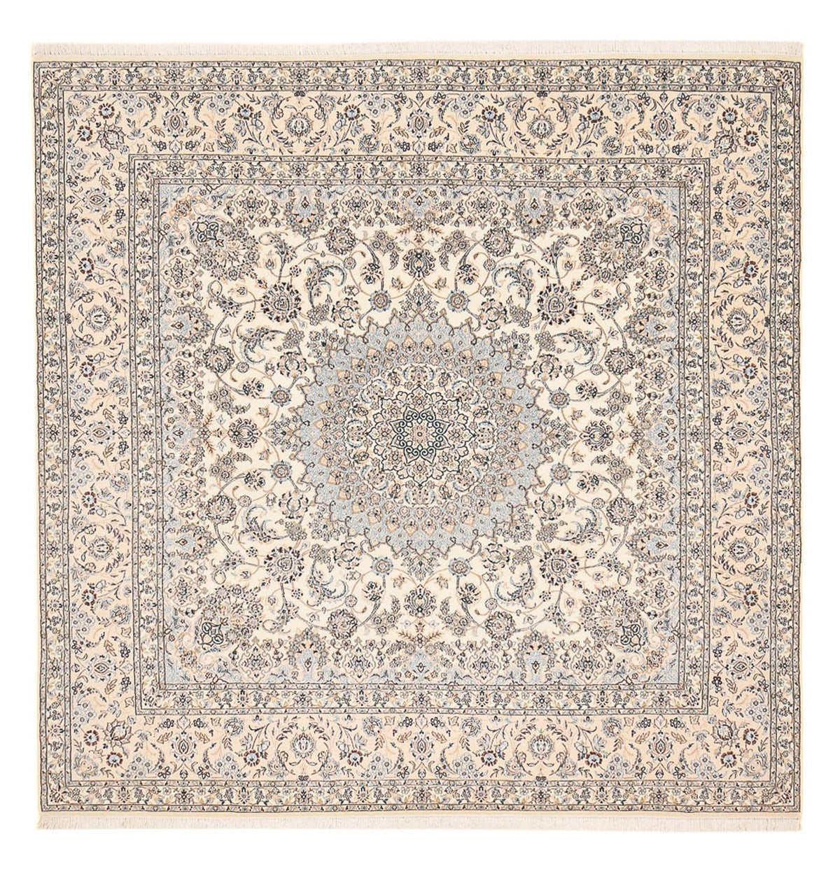Perserteppich - Nain - Royal quadratisch - 308 x 303 cm - weiß