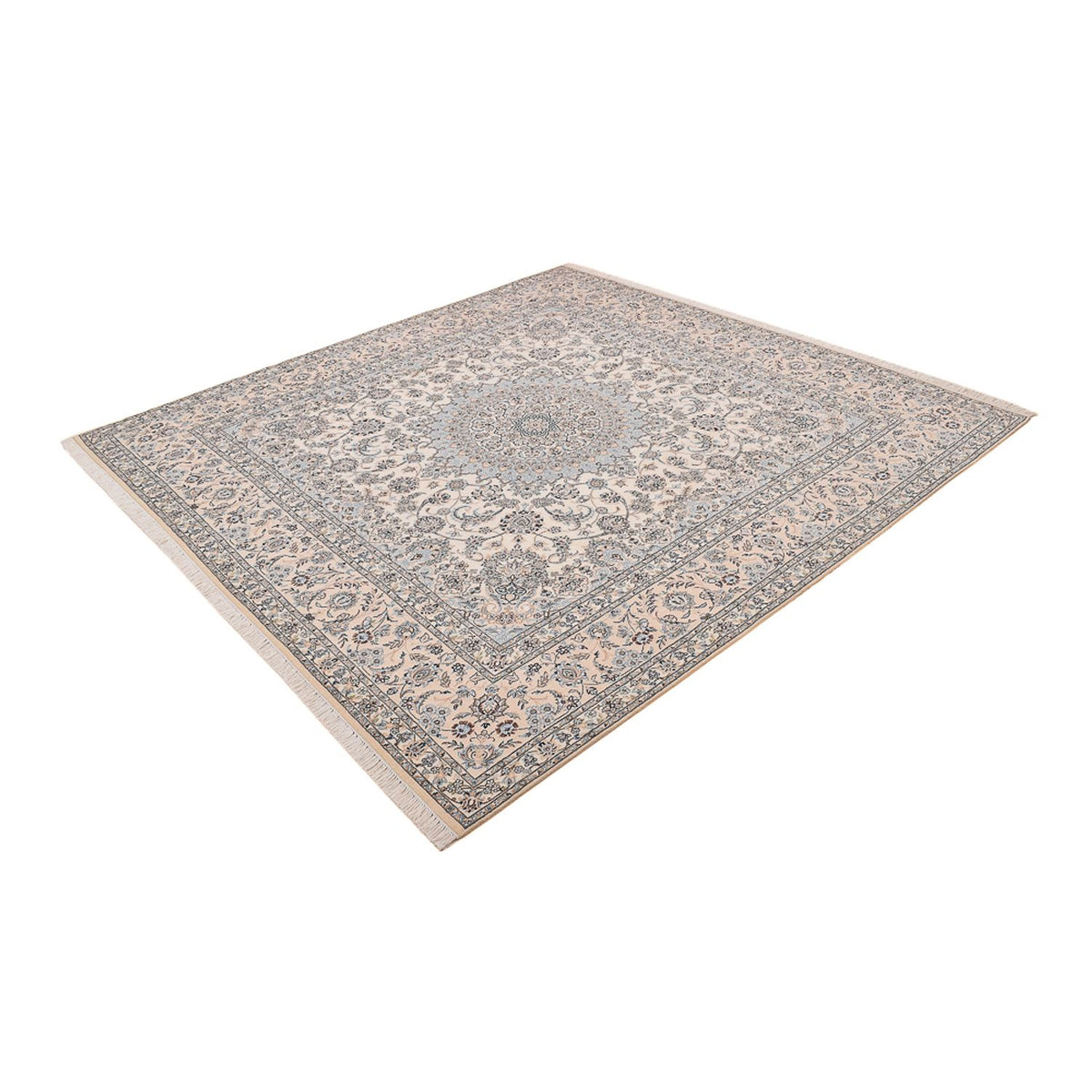Perserteppich - Nain - Royal quadratisch - 308 x 303 cm - weiß