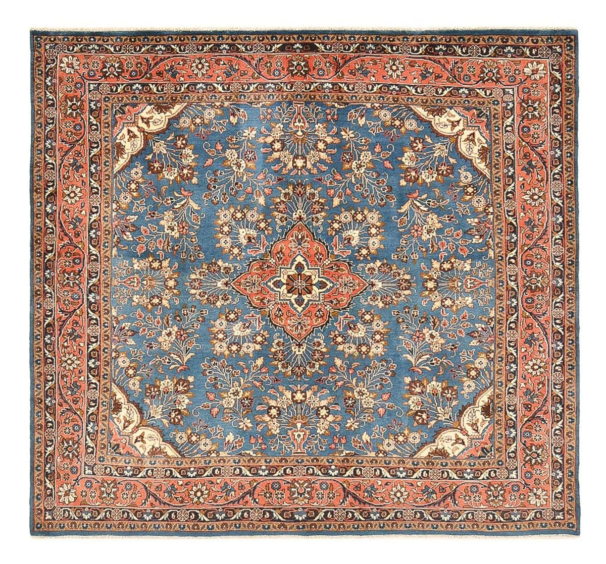 Perserteppich - Nomadic quadratisch - 200 x 207 cm - blau