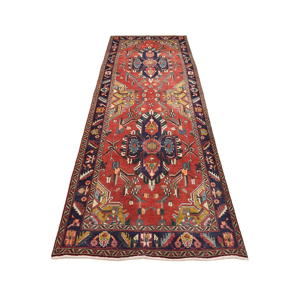 Läufer Perser - Täbriz - 354 x 117 cm - mehrfarbig