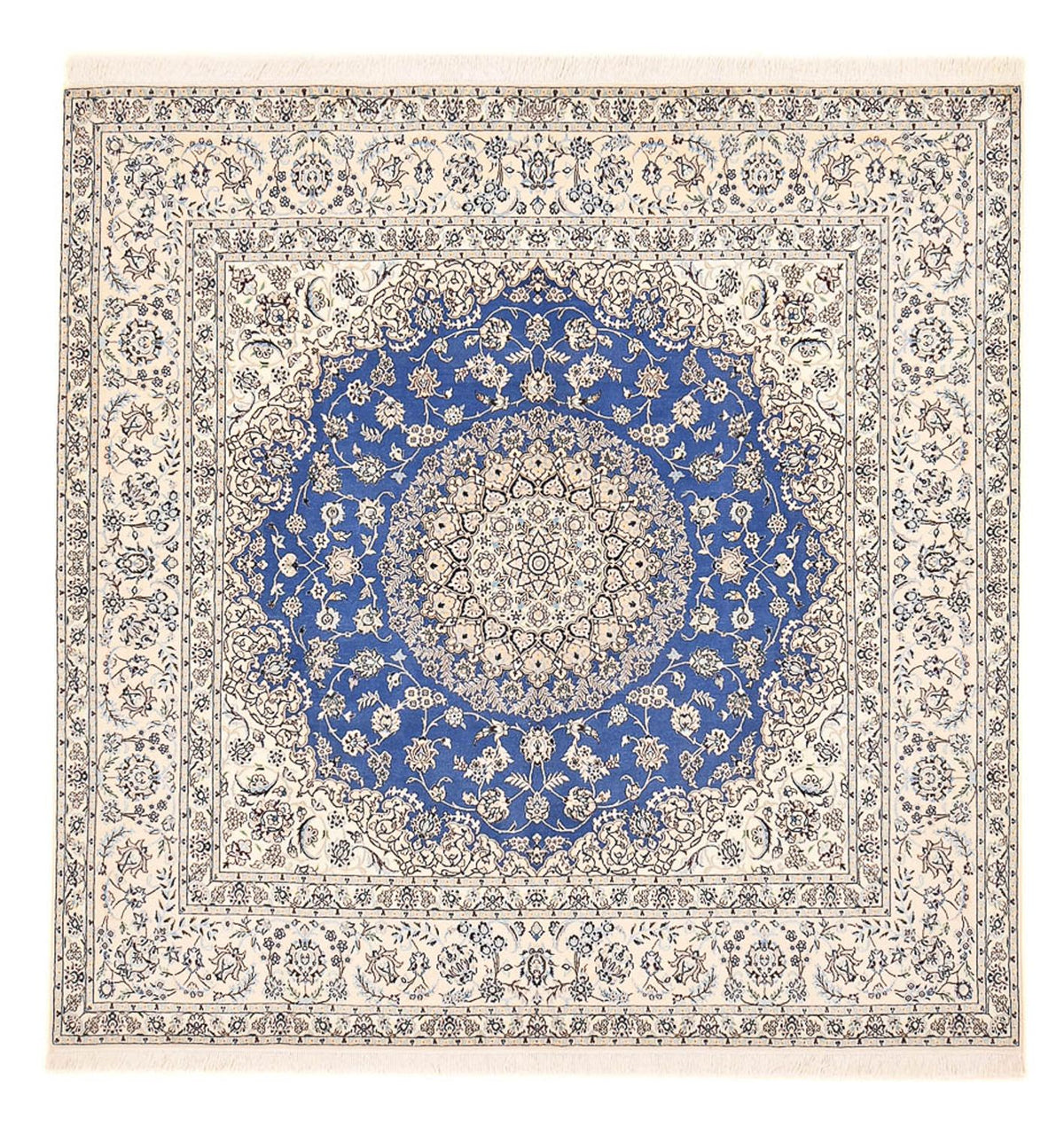 Perserteppich - Nain - Premium quadratisch - 246 x 253 cm - blau
