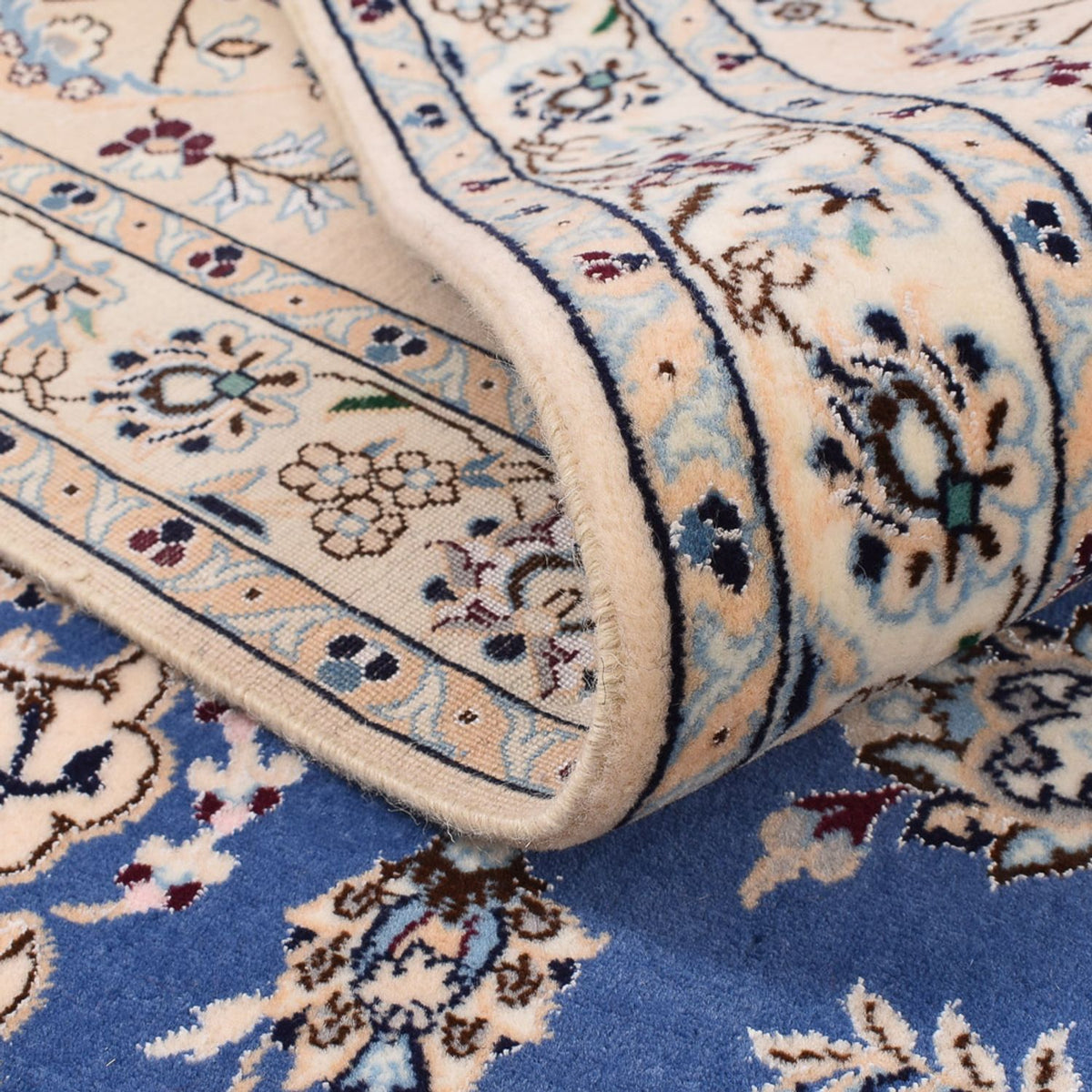 Perserteppich - Nain - Premium quadratisch - 246 x 253 cm - blau
