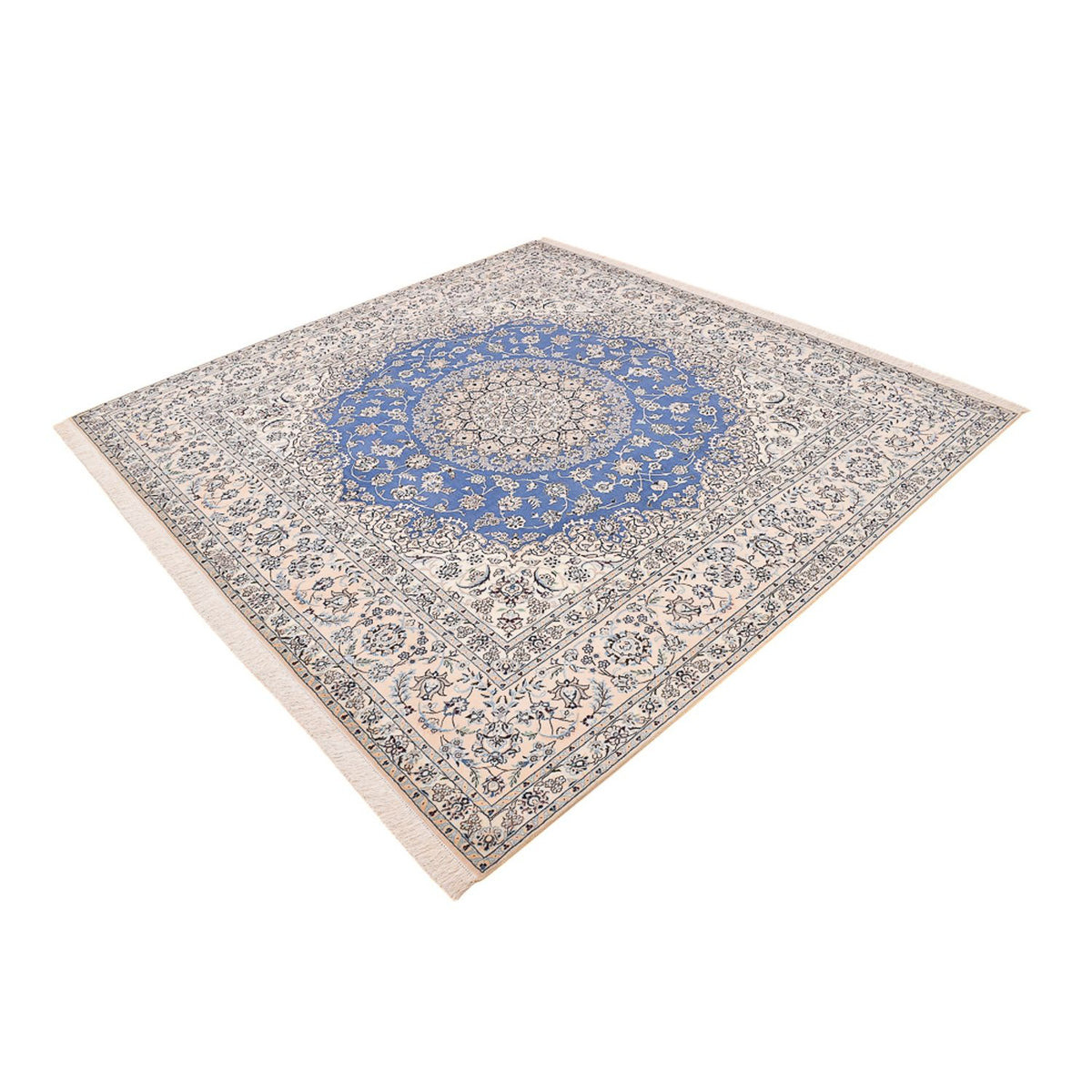 Perserteppich - Nain - Premium quadratisch - 246 x 253 cm - blau