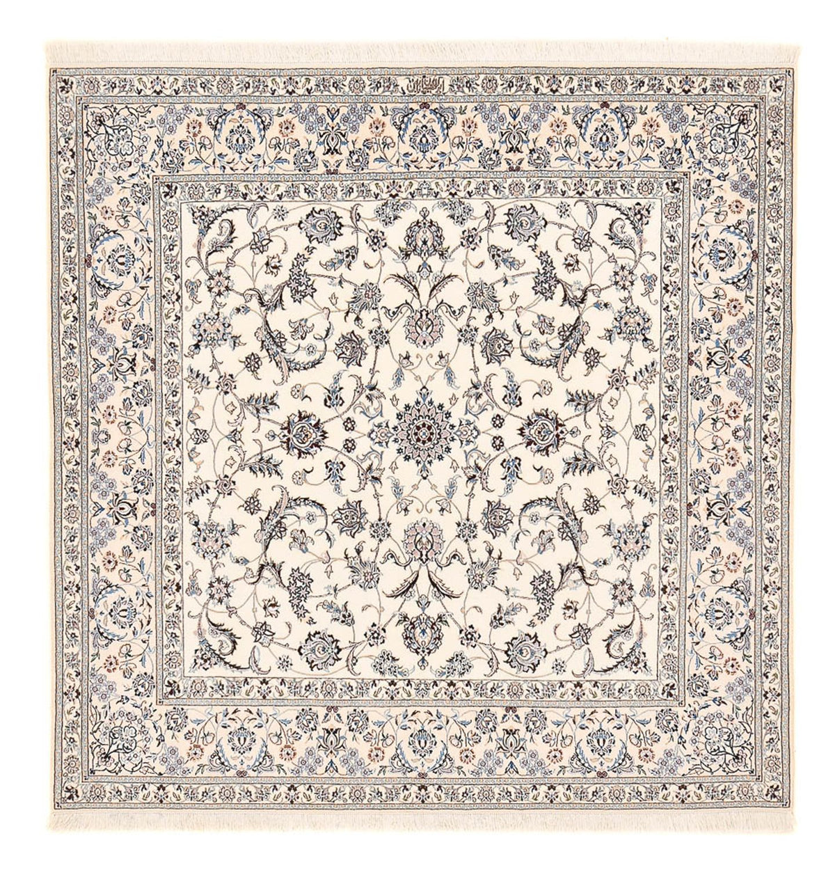 Perserteppich - Nain - Premium quadratisch - 212 x 212 cm - weiß