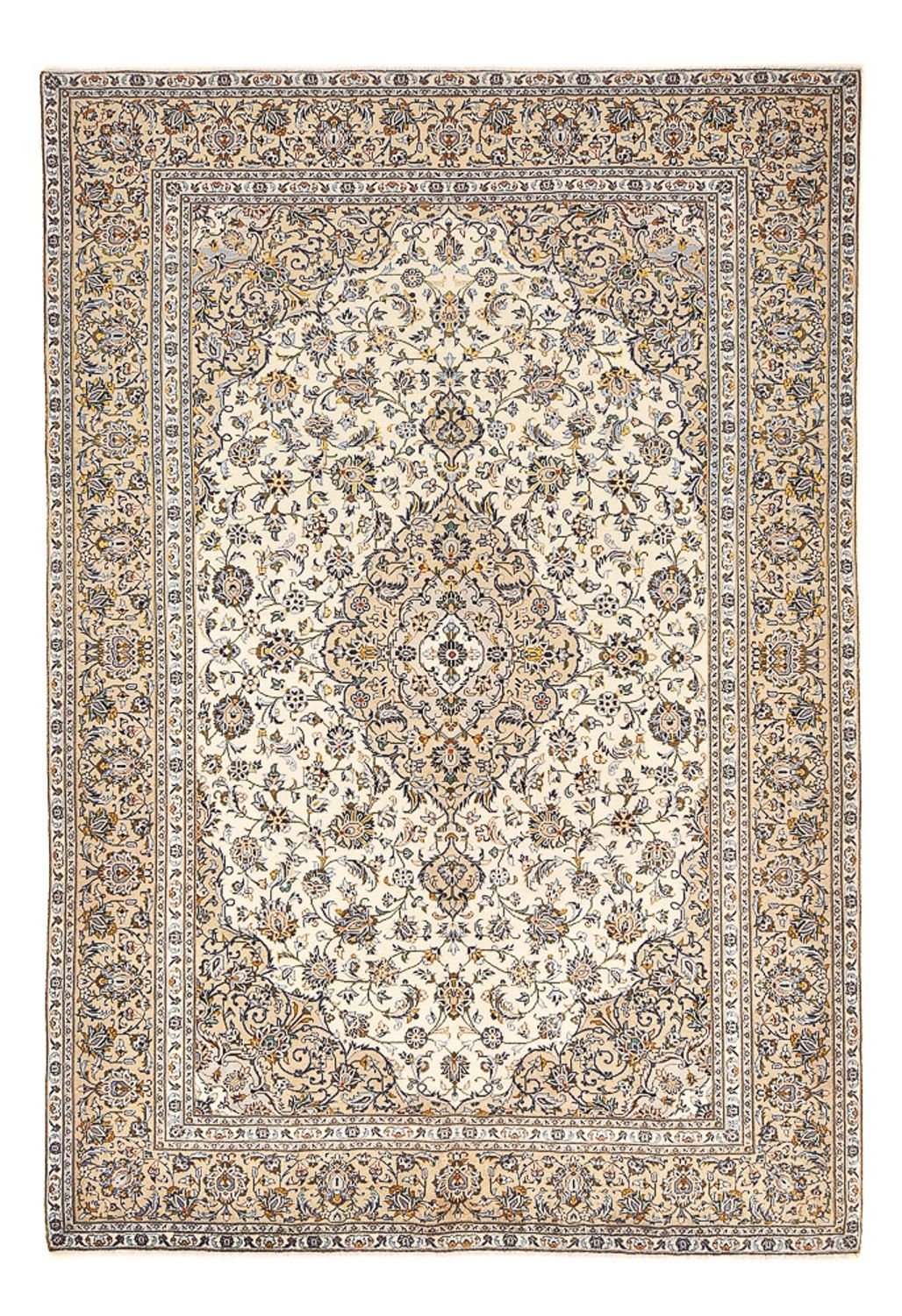 Perserteppich - Keshan - 343 x 238 cm - hellbeige