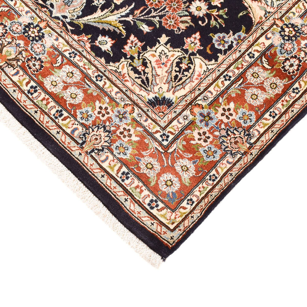 Perserteppich - Nain - 135 x 90 cm - dunkelblau