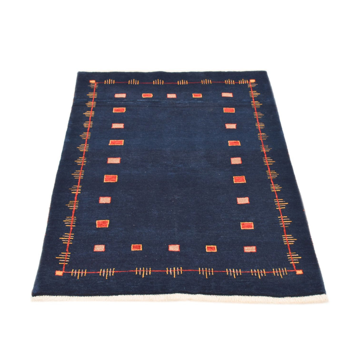 Gabbeh Teppich - Loribaft Perser - 143 x 110 cm - dunkelblau