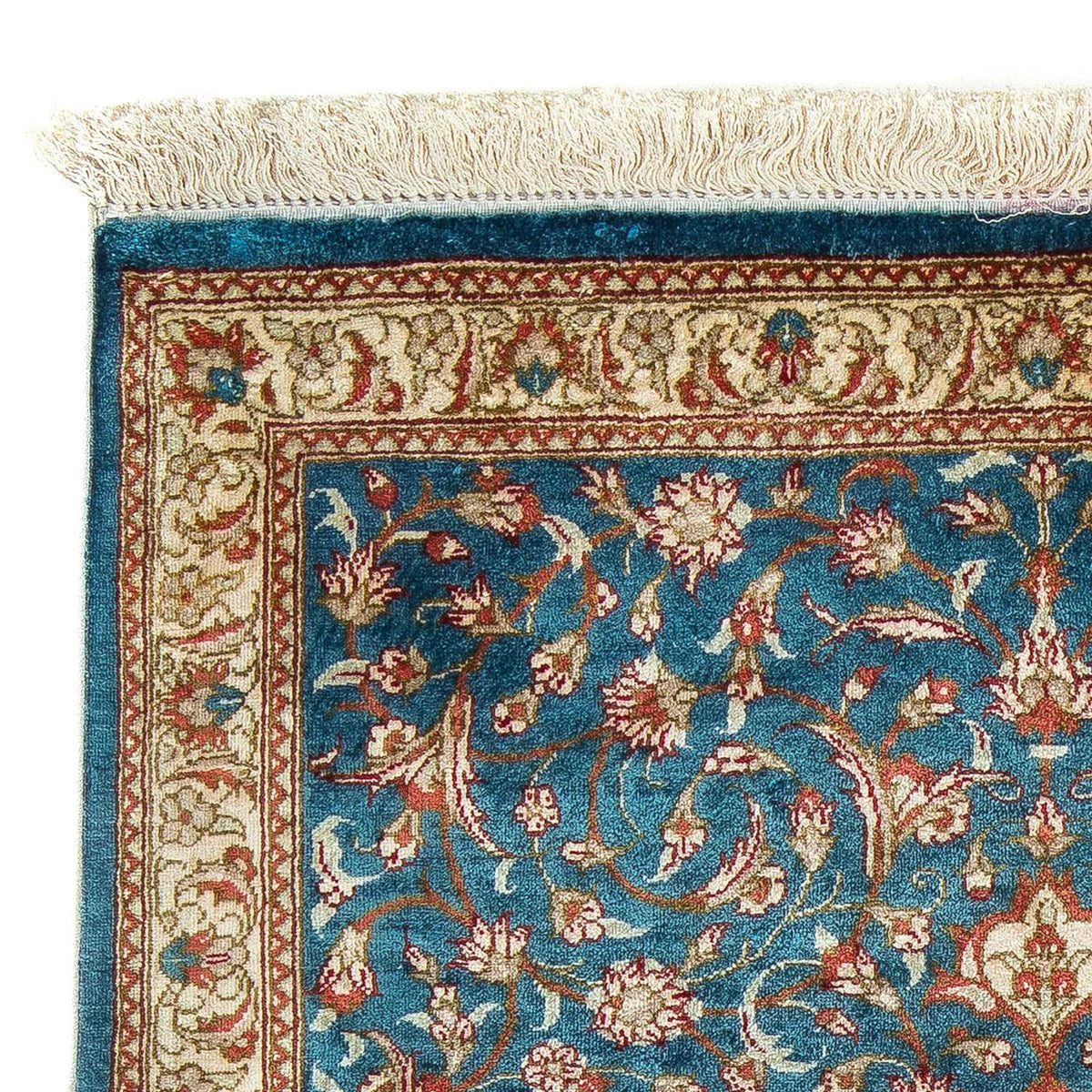 Perserteppich - Ghom 94 x 58 cm - blau