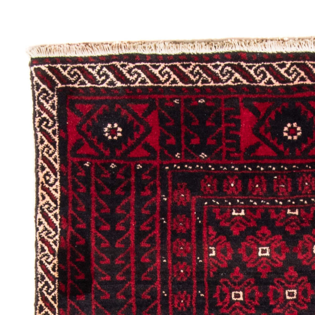 Belutsch Teppich 222 x 110 cm - dunkelrot