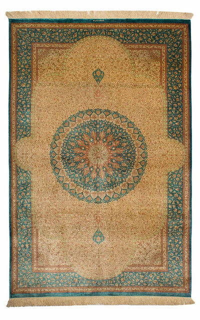 Seidenteppich - Ghom Seide - Premium 130 x 188 cm Teppichbrücke