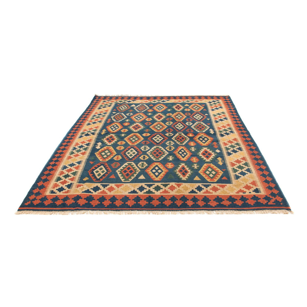 Kelim Teppich - Oriental 232 x 194 cm - blau