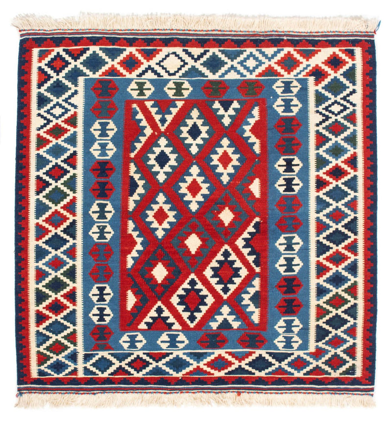 Kelim Teppich - Oriental 104 x 103 cm - dunkelrot