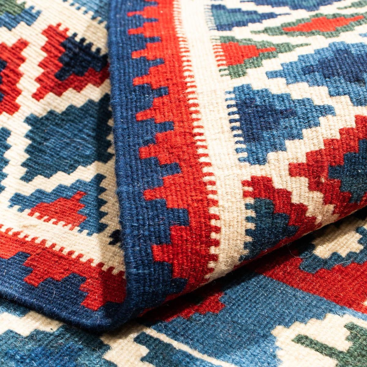 Kelim Teppich - Oriental 104 x 103 cm - dunkelrot