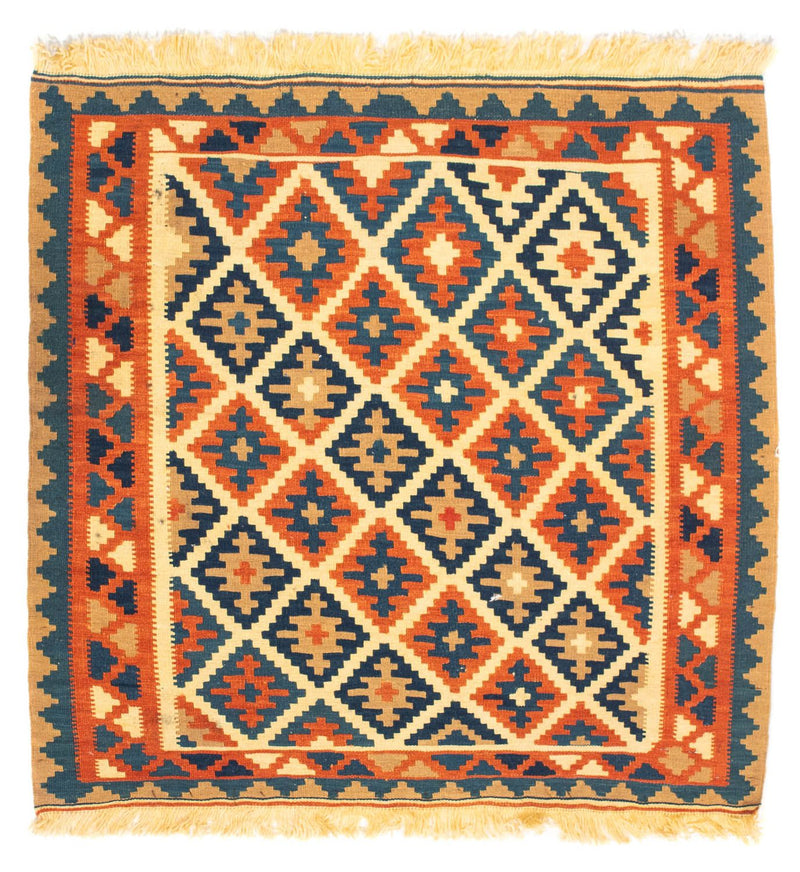 Kelim Teppich - Oriental 100 x 100 cm - beige