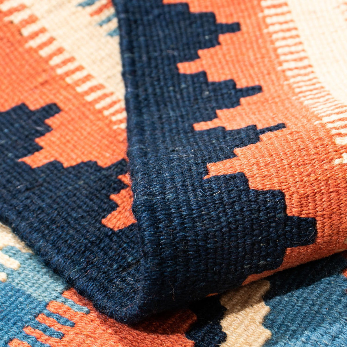 Kelim Teppich - Oriental 103 x 100 cm - blau