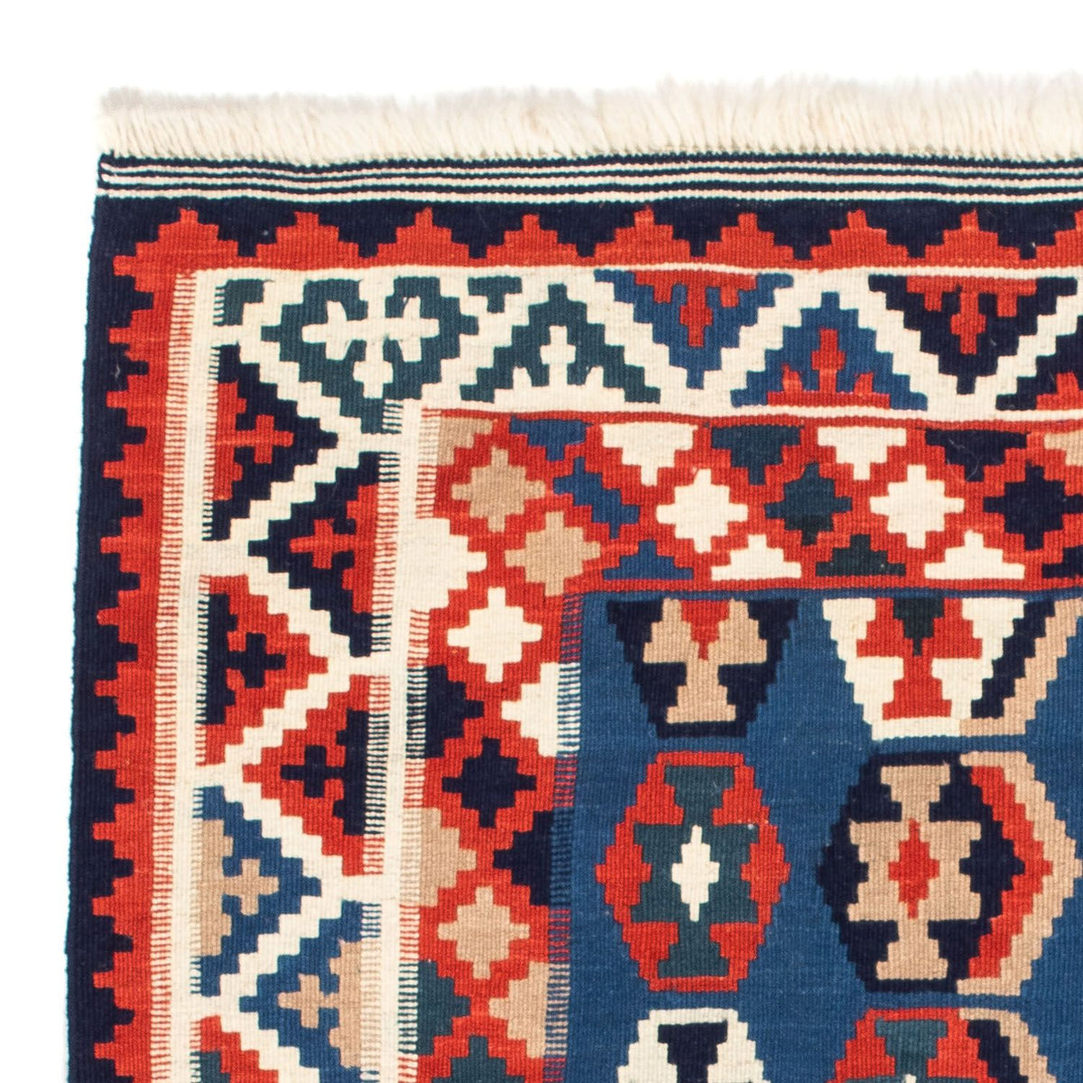Kelim Teppich - Oriental 105 x 105 cm - dunkelblau