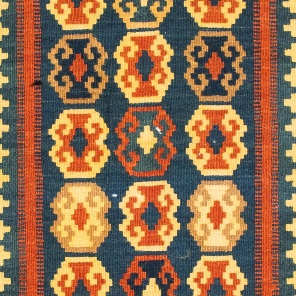 Kelim Teppich - Oriental 100 x 98 cm - dunkelblau