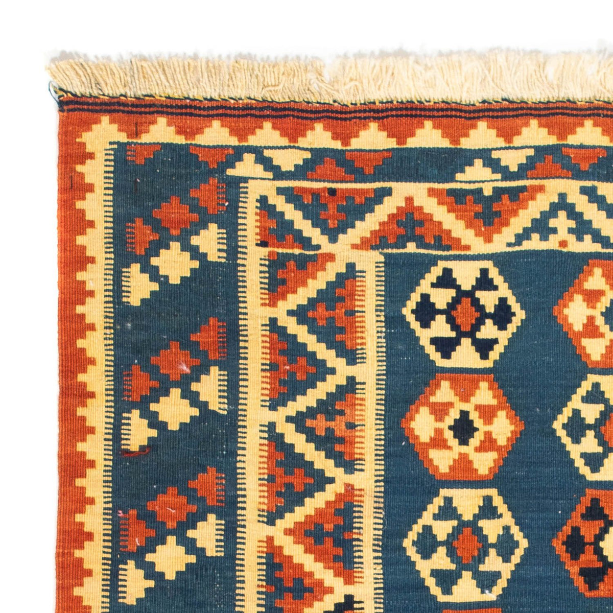 Kelim Teppich - Oriental 105 x 103 cm - dunkelblau