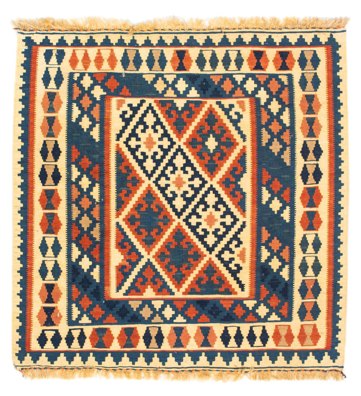 Kelim Teppich - Oriental 106 x 100 cm - mehrfarbig