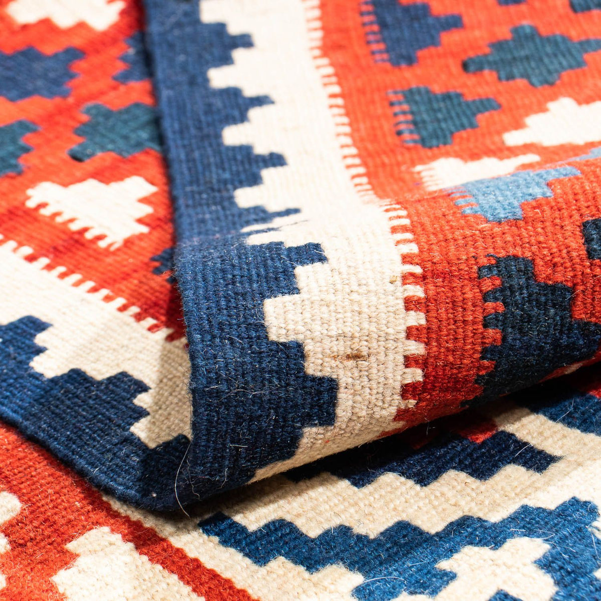 Kelim Teppich - Oriental 105 x 104 cm - dunkelblau