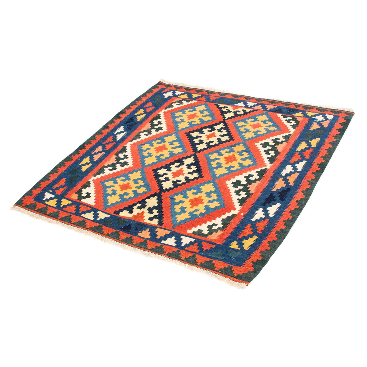 Kelim Teppich - Oriental 102 x 101 cm - rot