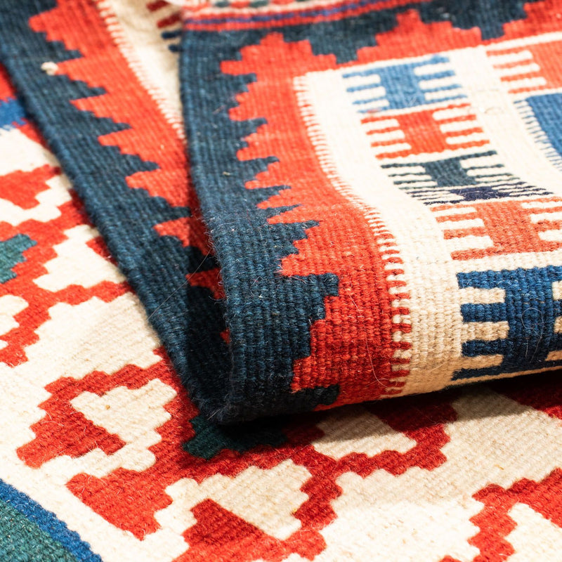 Kelim Teppich - Oriental 110 x 100 cm - blau