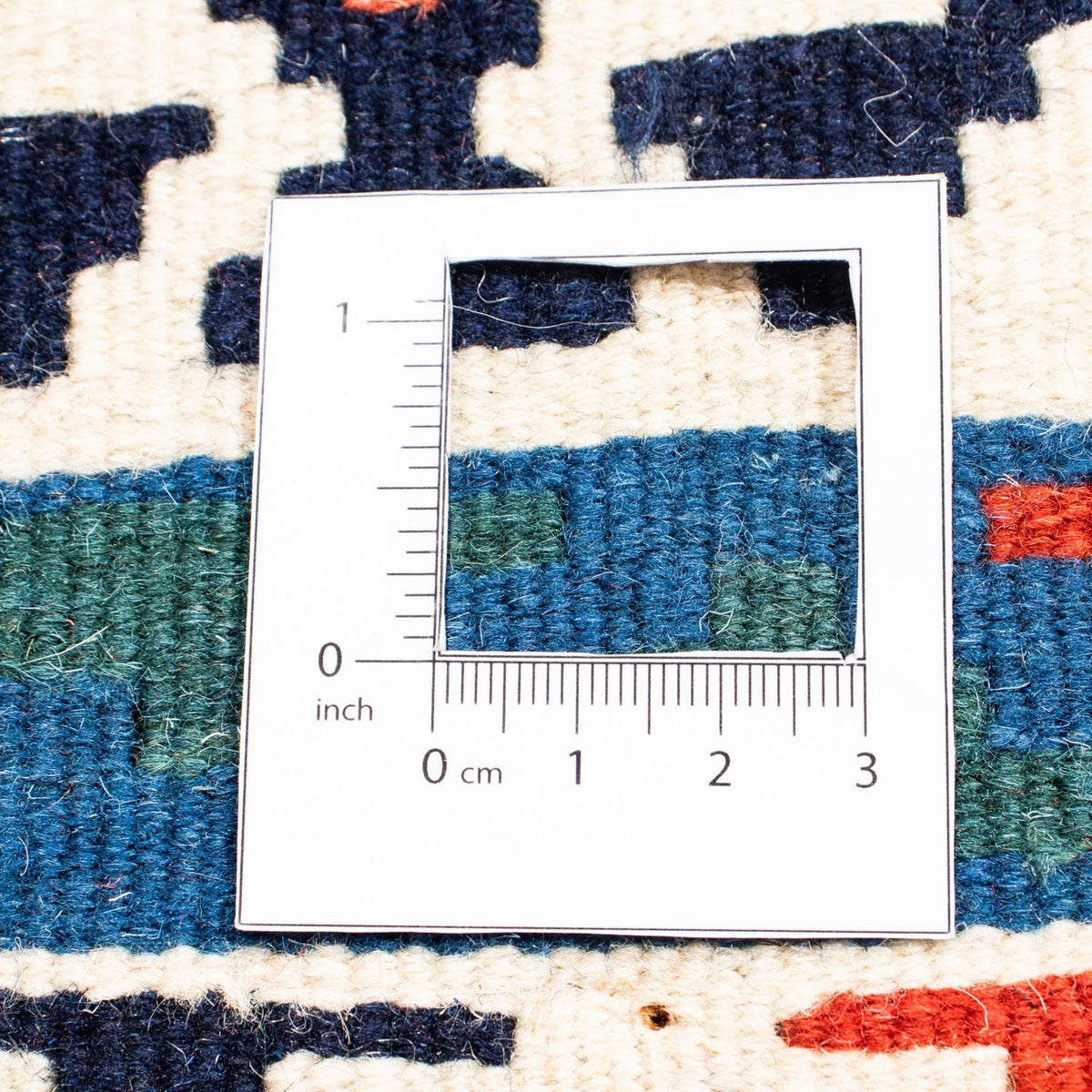 Kelim Teppich - Oriental 110 x 100 cm - blau