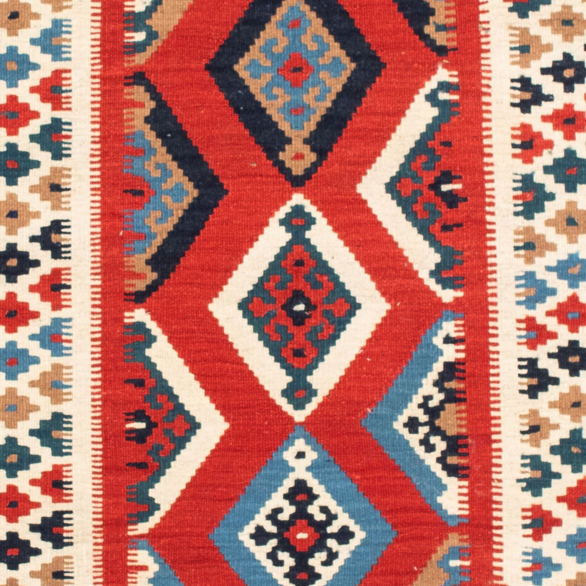 Kelim Teppich - Oriental 105 x 102 cm - rot