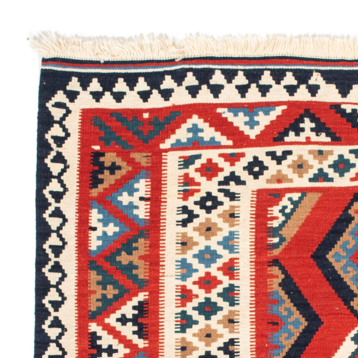 Kelim Teppich - Oriental 105 x 102 cm - rot