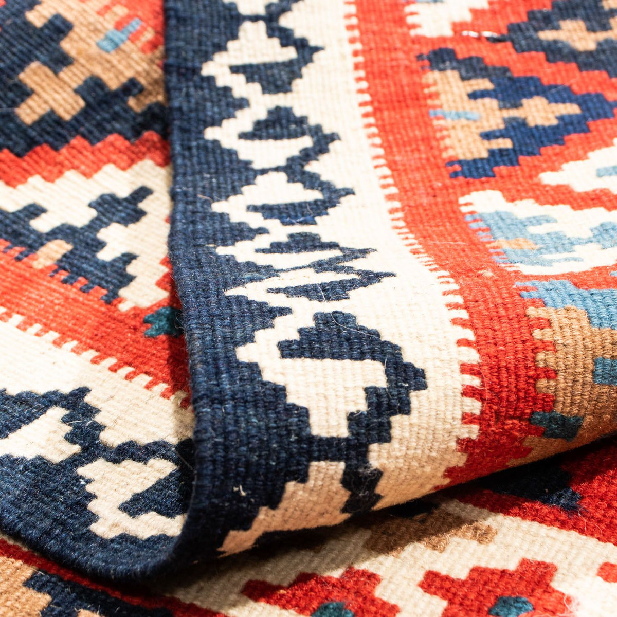 Kelim Teppich - Oriental 105 x 102 cm - rot