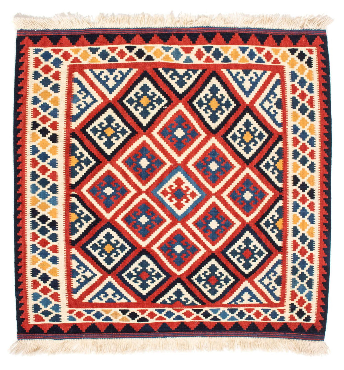 Kelim Teppich - Oriental 106 x 105 cm - rot