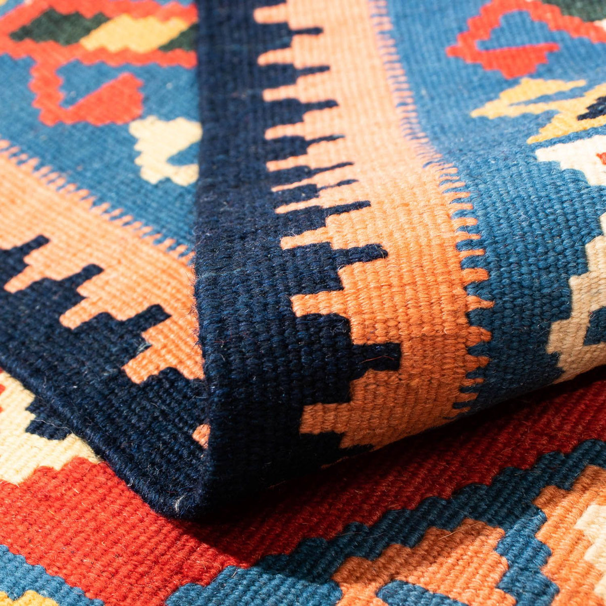 Kelim Teppich - Oriental 105 x 104 cm - dunkelrot