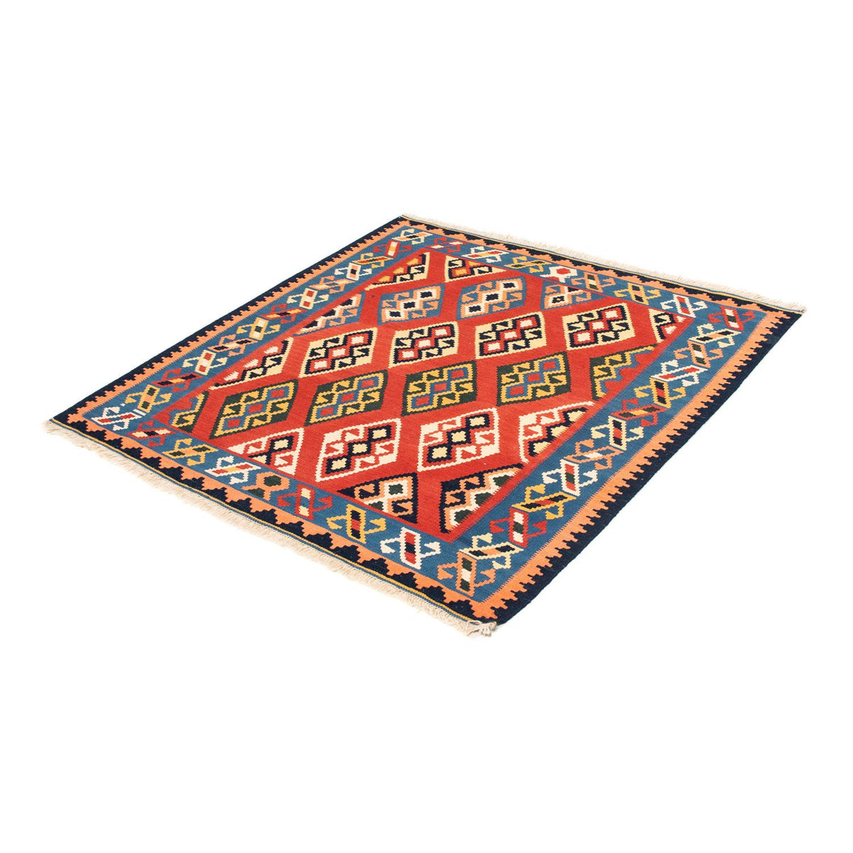 Kelim Teppich - Oriental 105 x 104 cm - dunkelrot