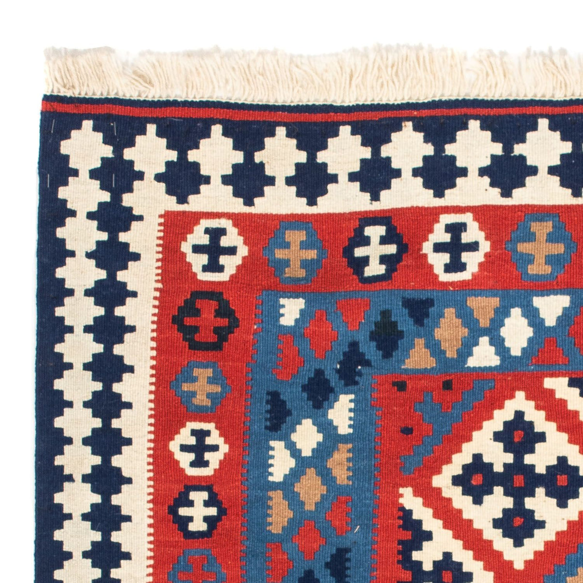 Kelim Teppich - Oriental 103 x 101 cm - rot