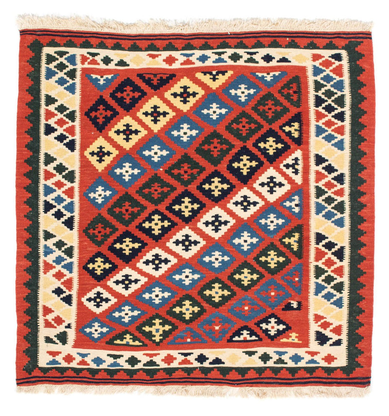 Kelim Teppich - Oriental 97 x 94 cm - rot