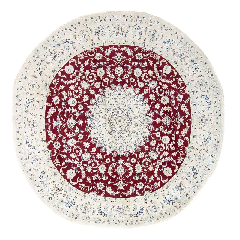 Perserteppich - Nain 300 x 300 cm - dunkelrot