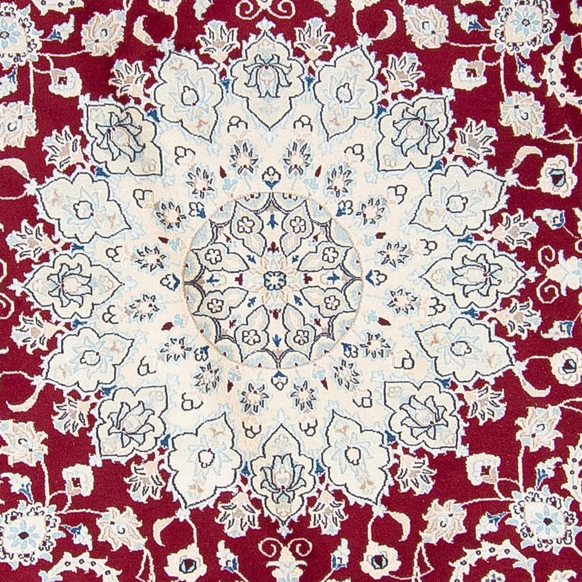 Perserteppich - Nain 295 x 295 cm - dunkelrot