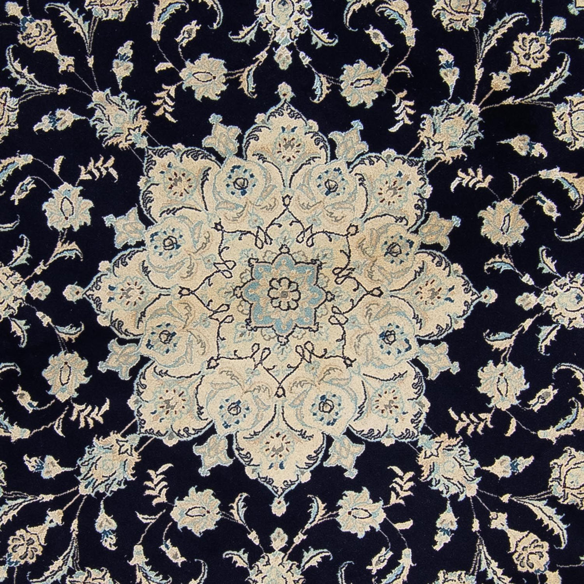 Perserteppich - Nain 300 x 300 cm - dunkelblau