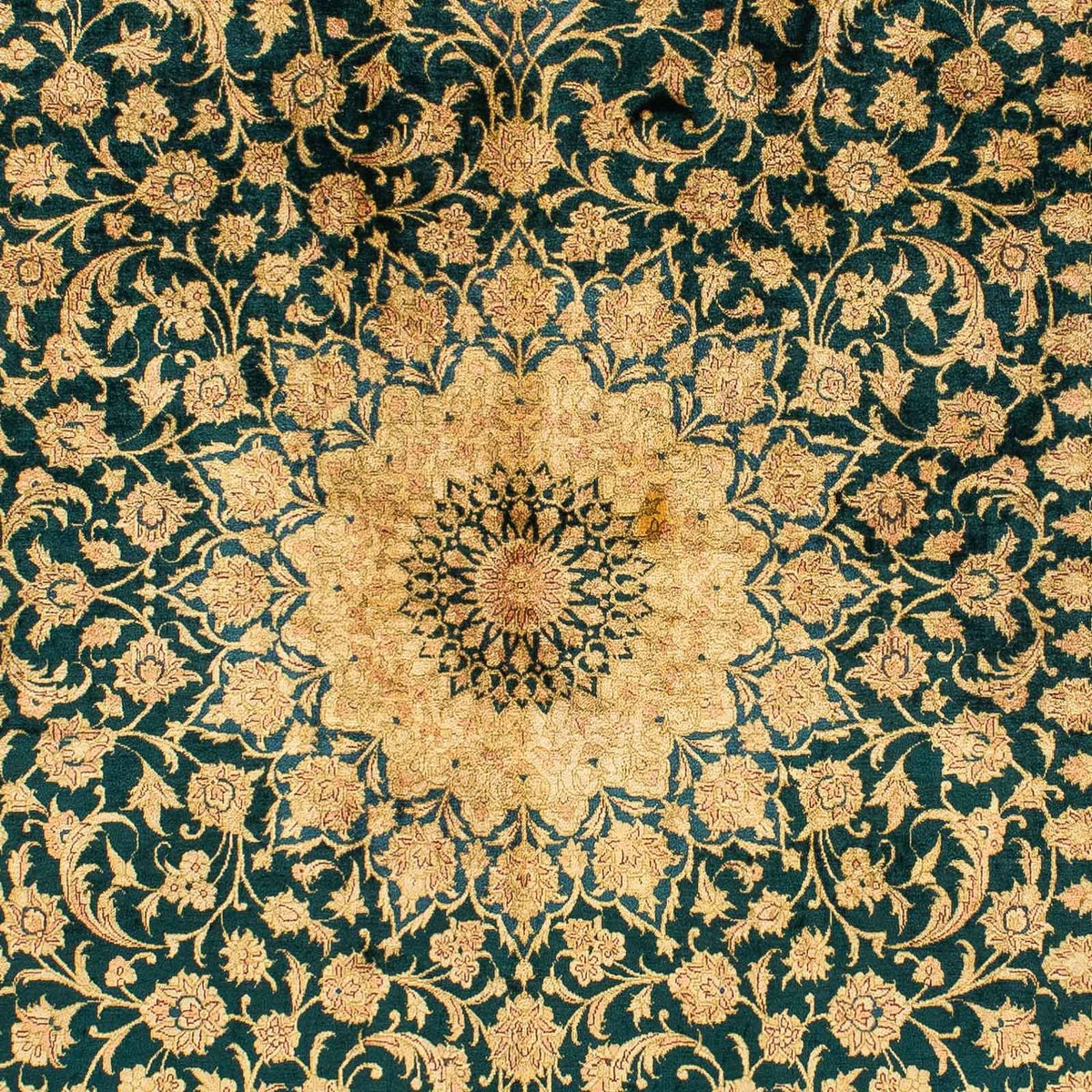 Seidenteppich - Ghom Seide - Premium 216 x 132 cm Teppichbrücke