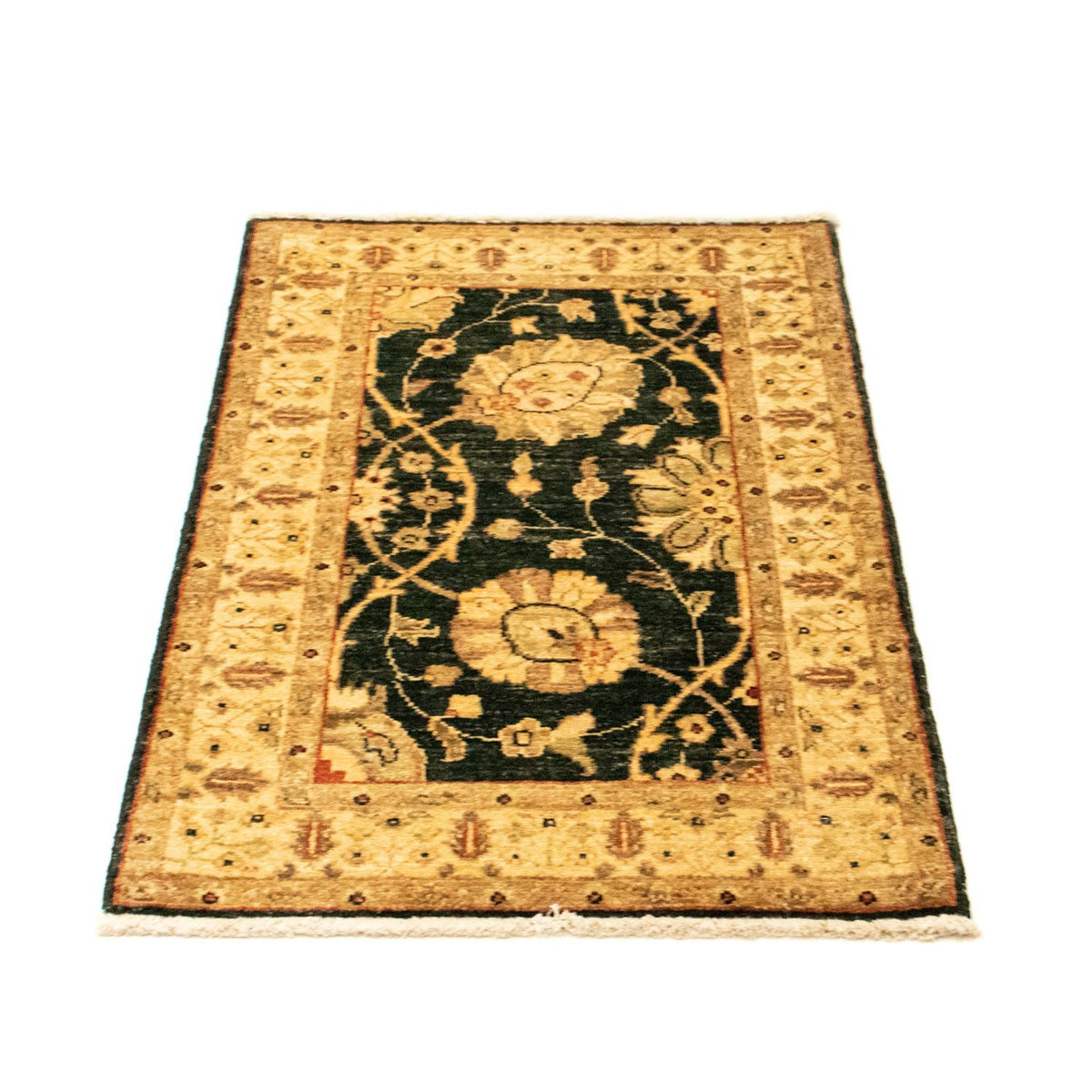 Ziegler Teppich 85 x 58 cm - schwarz