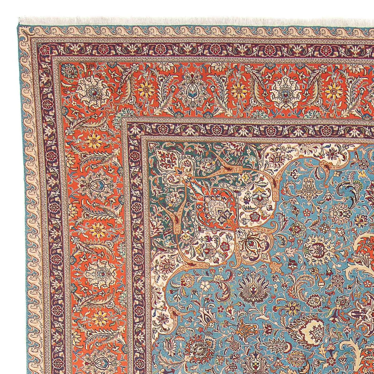 Perserteppich - Täbriz - Royal 395 x 304 cm - hellblau