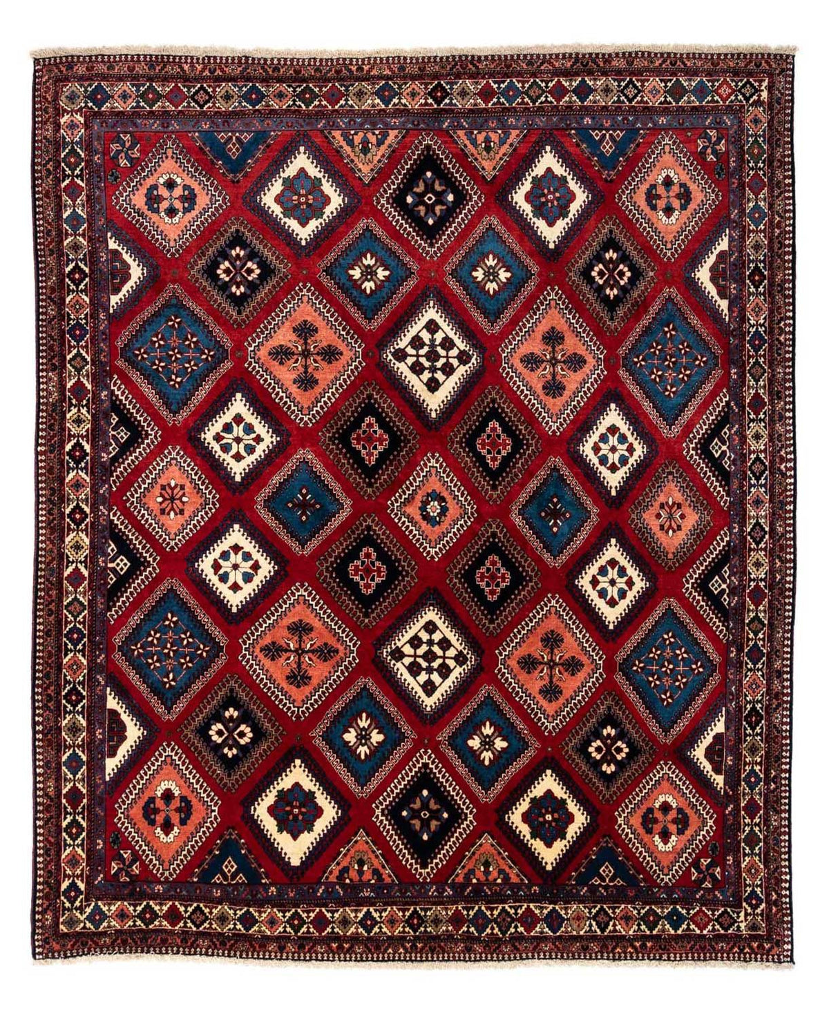Perserteppich - Nomadic 290 x 252 cm - dunkelrot