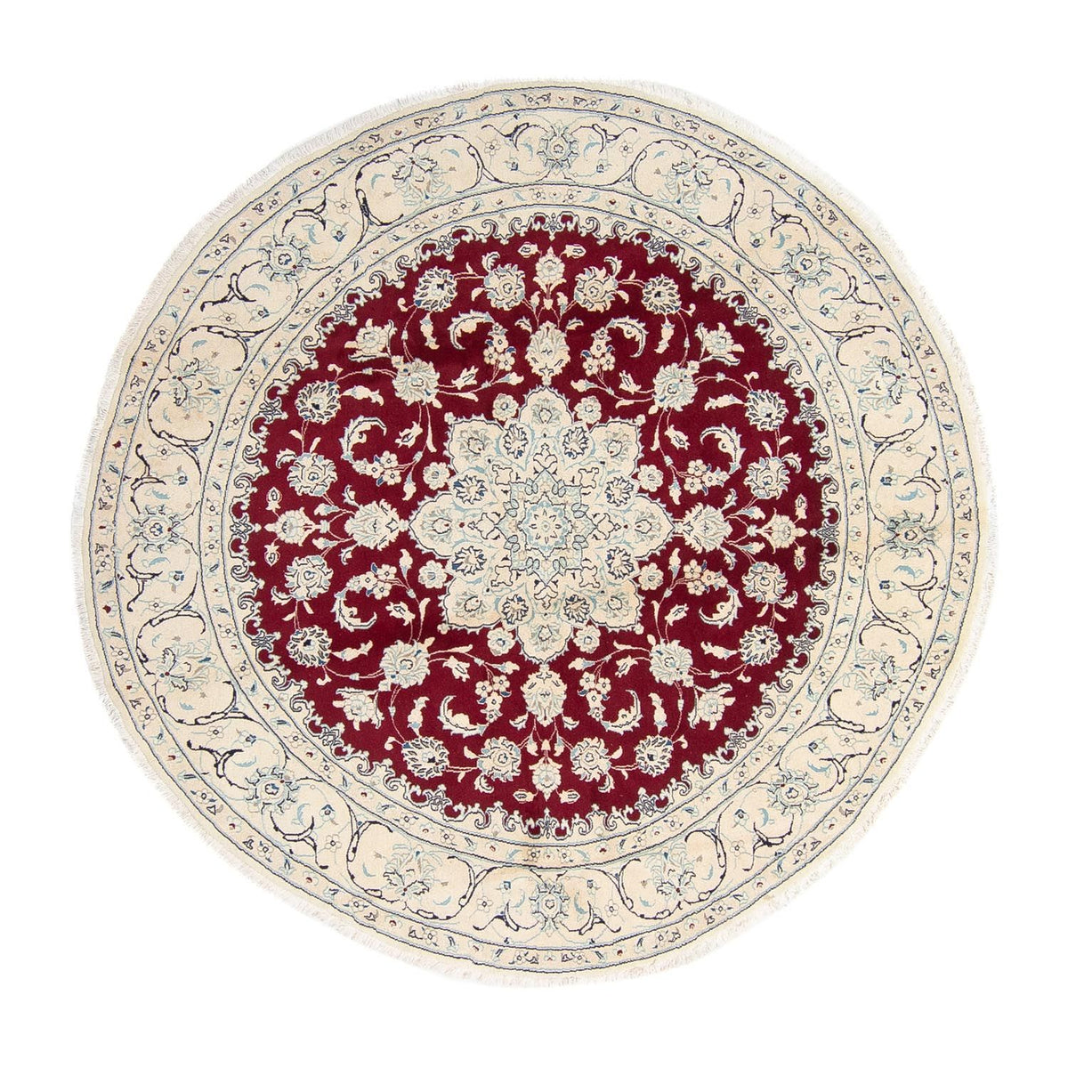 Perserteppich - Nain 245 x 245 cm - dunkelrot