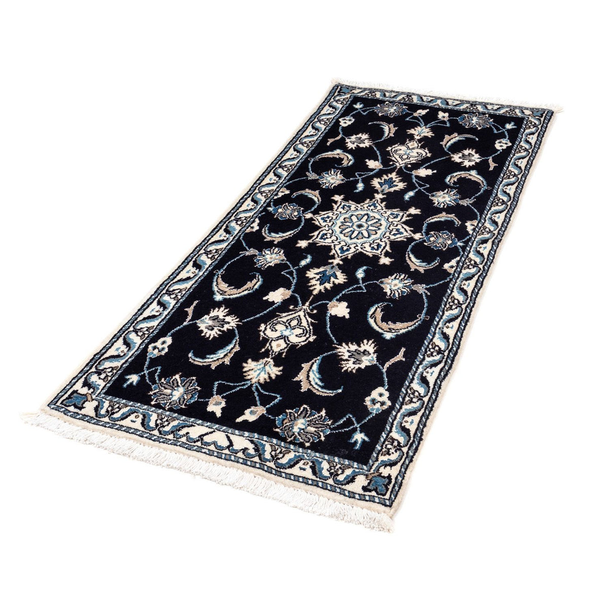 Perserteppich - Nain 142 x 62 cm - dunkelblau