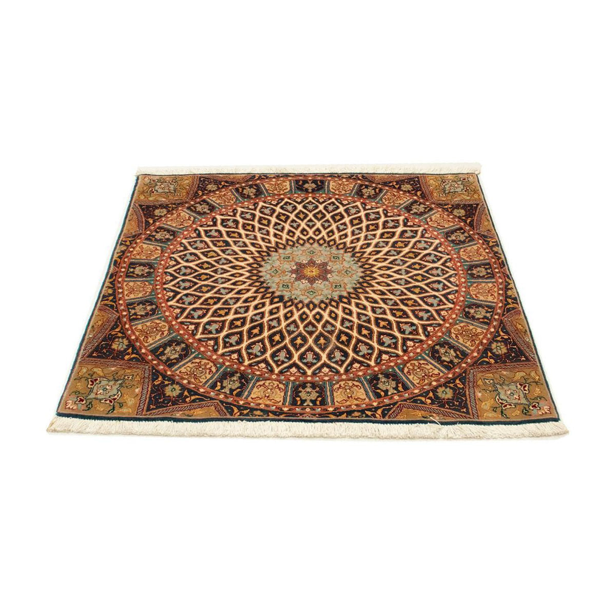 Perserteppich - Täbriz - Royal 100 x 100 cm Quadratischer Teppich