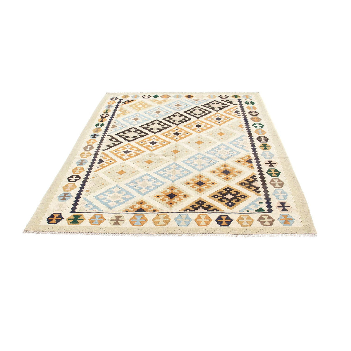 Kelim Teppich - Oriental 195 x 158 cm - beige