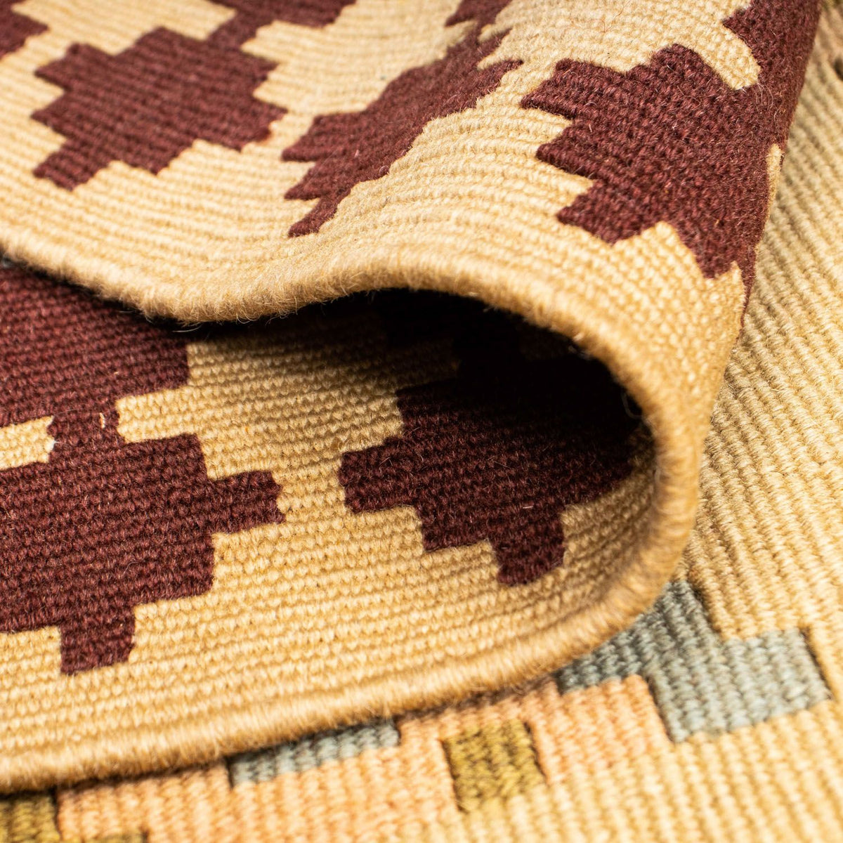 Kelim Teppich - Oriental 216 x 150 cm - hellbeige