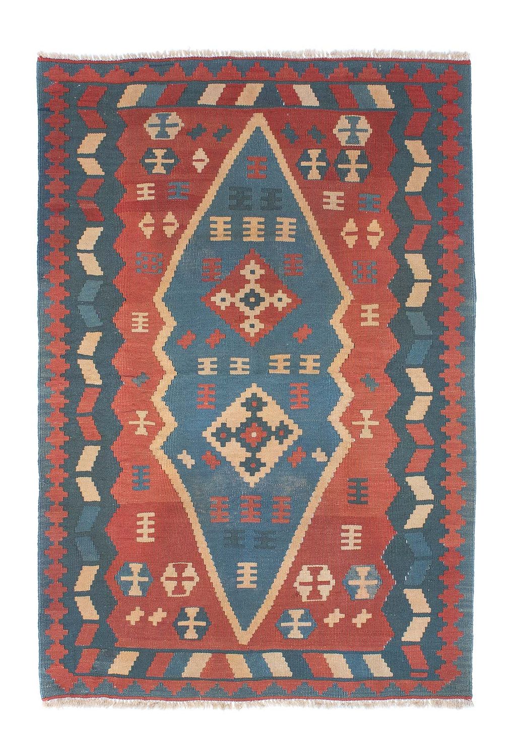 Kelim Teppich - Oriental 167 x 114 cm - blau