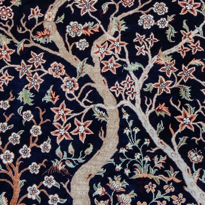 Perserteppich - Ghom 87 x 59 cm - dunkelblau