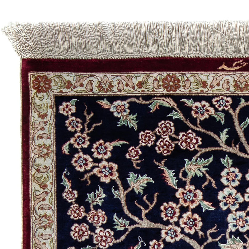 Perserteppich - Ghom 87 x 59 cm - dunkelblau